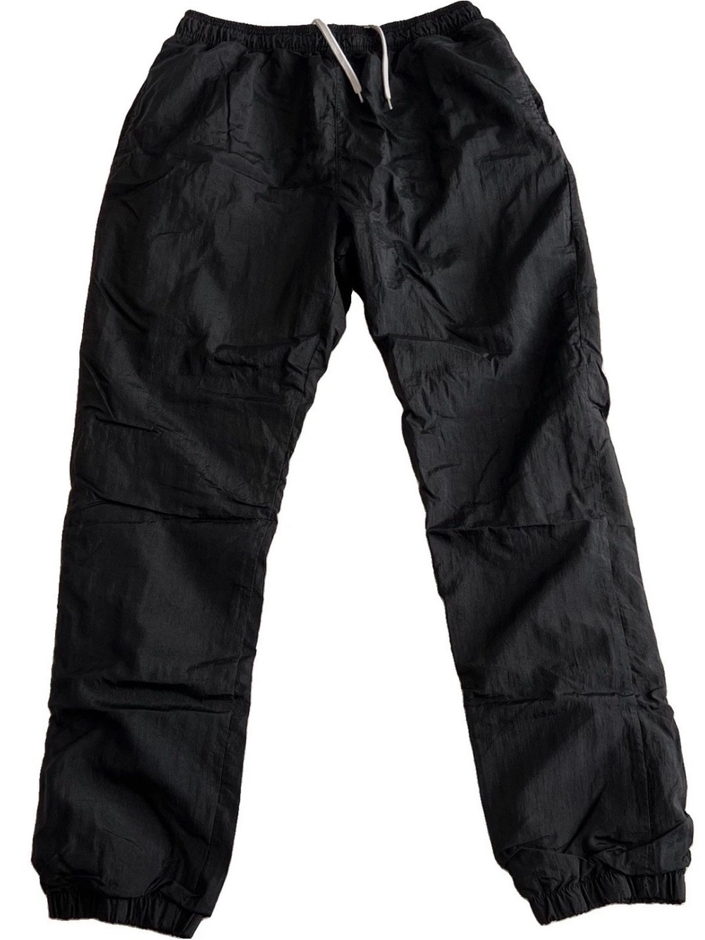 Umbro Windbreaker Jogger Pants Mens Large Black Mesh Lined Pockets Drawstring